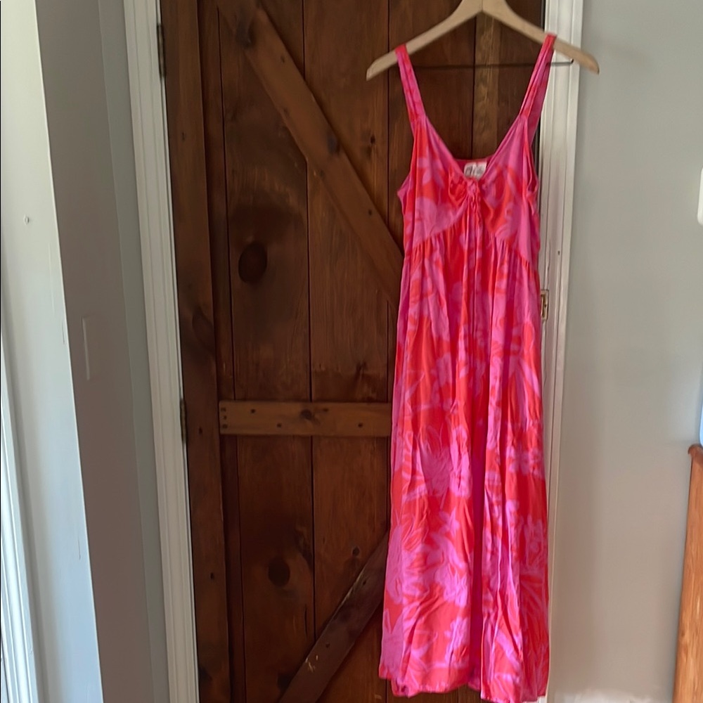 Pink and Purple Beach Maxi Dress